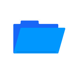 Open blue folder icon vector