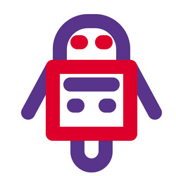 robot with automation technology features vector image