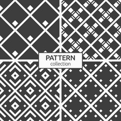 set four seamless patterns repeating vector image