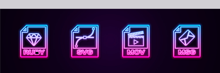 set line ruby file document svg mov and msg vector image