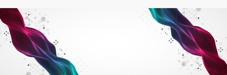 abstract wave is made in a frame style vector image