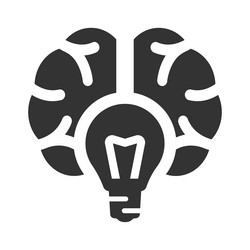 Brain idea icon vector