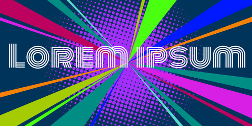 Colored triangular rays disco background retro Vector Image