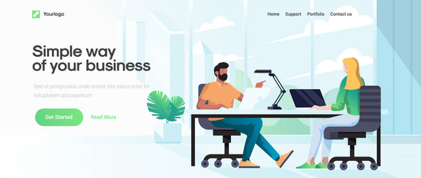 flat modern design simple way your business vector image