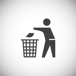 garbage related icon on background for graphic vector image