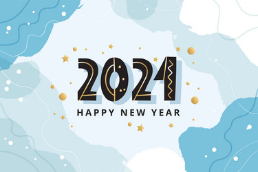 Happy new year 2021 abstract greeting card vector