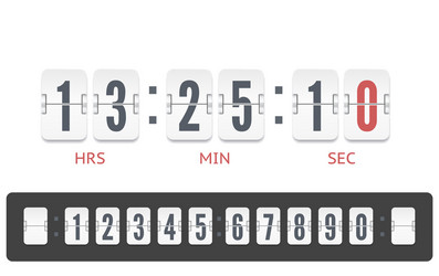 Retro Scoreboard Clock - Countdown Timer vector image