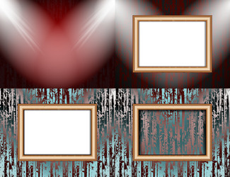 set of background with frames and spotlights vector image