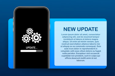 system software update data or synchronize vector image