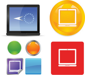 technology and networking icon set vector image