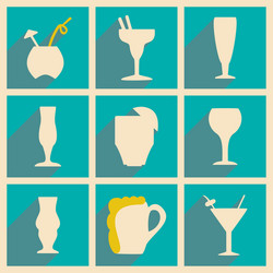flat with shadow concept and mobile application vector image