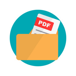modern pdf file and folder icons vector image