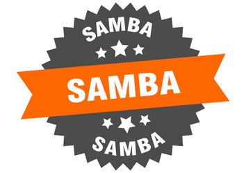 Samba sign circular band label round vector