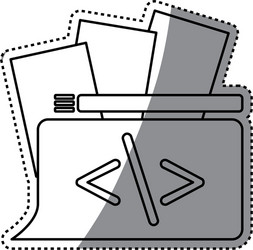 html programming code vector image