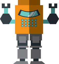 robot operator technology artificial shadow vector image