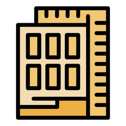 architect designing a building with ruler vector image