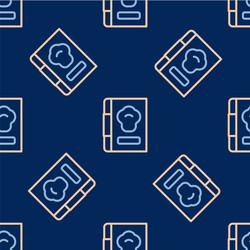 line cookbook icon isolated seamless pattern vector image