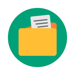 Modern folder and document icon vector