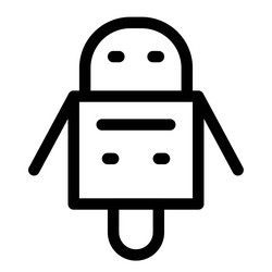 robot with automation technology features vector image