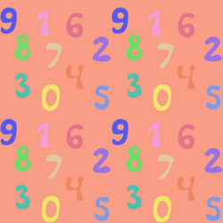 seamless repeating pattern with numbers pat vector image