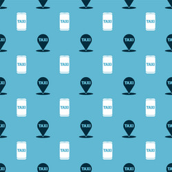 set map pointer with taxi and call telephone vector image
