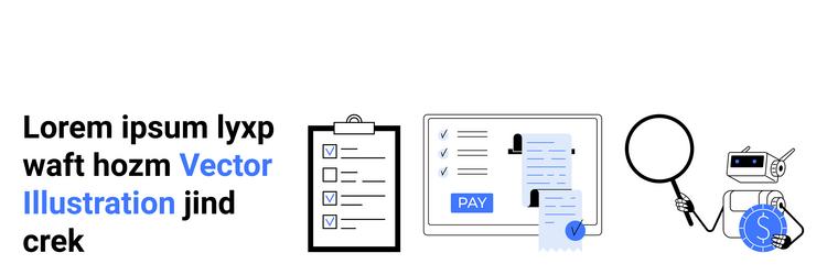 task management payment processing and security vector image