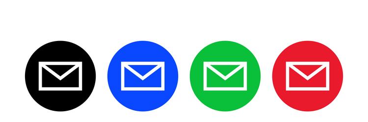 A set of icons for email vector