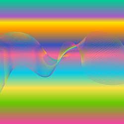 abstract background with gradient waves vector image
