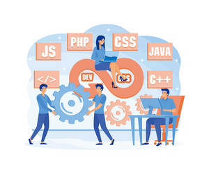 devops concept programmers practice vector image