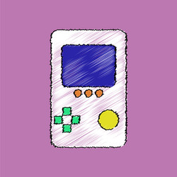 flat shading style icon tetris portable game vector image