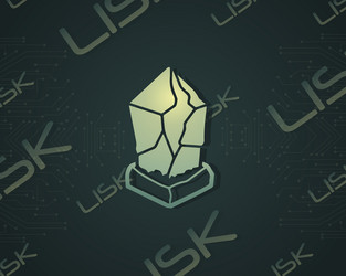 Lisk blockchain design background style vector