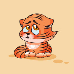 tiger cub confused vector