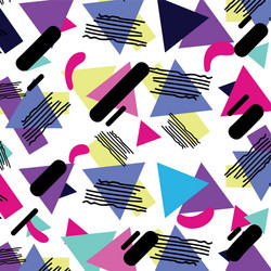 triangle with abstract figures style background vector image
