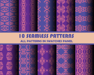 set of geometric patterns for design vector image