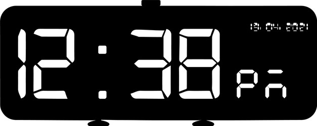 Digital table watch black icon Royalty Free Vector Image