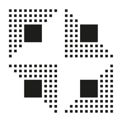 dotted pattern icon abstract point shape vector image