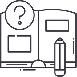 problem learning icon linear isolated vector image