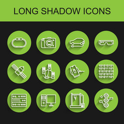 set line server data web hosting computer monitor vector image