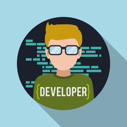 Software Developer Icons vector image