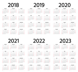 2019 calendar year template planner vector