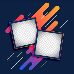 abstract photo frame layout for memory book design vector image