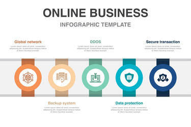 global network backup system ddos data vector image