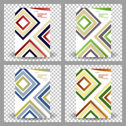 set of abstract geometric design banner web vector image