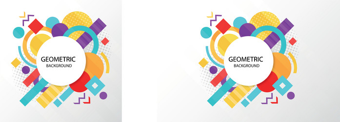 abstract background with colorful geometric shapes vector image