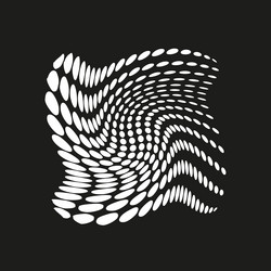 distorted wave surface dot pattern structure vector image