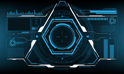 hud sci-fi interface screen view design virtual vector image