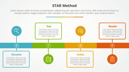 Star method infographic concept for slide Vector Image