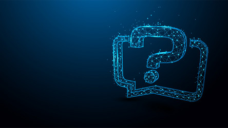 Abstract Question Mark with Speech Bubble vector image