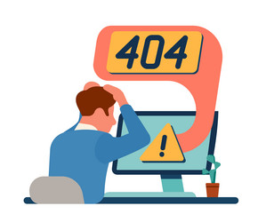Computer Error - 404 Error vector image