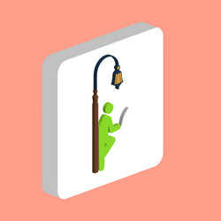 man reading computer symbol vector image